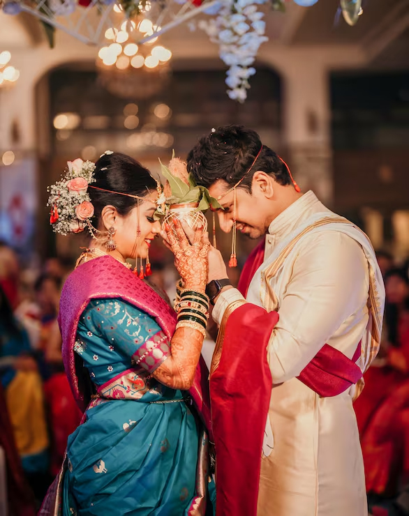 Indian bride in traditional wedding attire